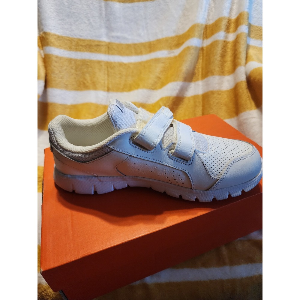 Nike Pico 4 GS Kids Sneakers White Leather Hook Loop Closure 454477-103 Size 3Y